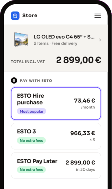 Paying with ESTO